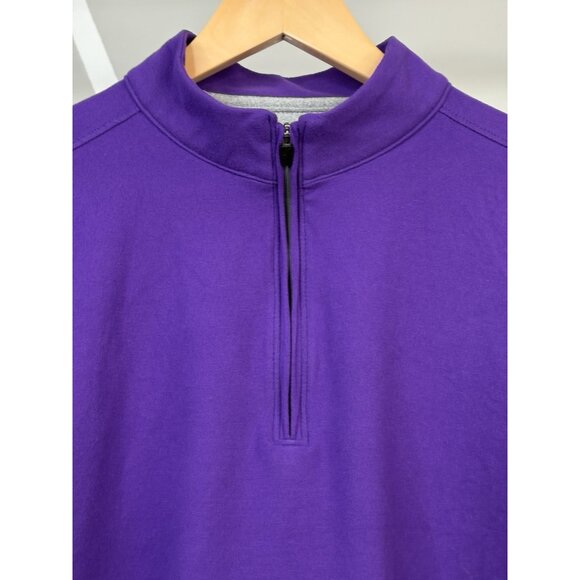 Johnnie-O Brady Microfleece ¼ Zip Men’s M Purple Performance Pullover JMKO1410 - Picture 3 of 14